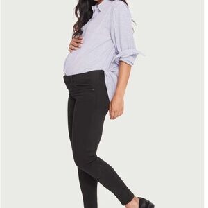 Black Hatch Jeans with Gold Accents